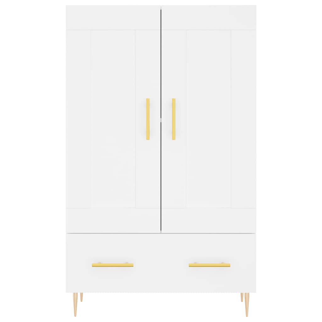 Credenza-Buffet-Armadio da cucina Bianca 69,5x31x115 cm in Legno Multistrato