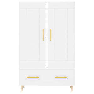 Credenza-Buffet-Armadio da cucina Bianca 69,5x31x115 cm in Legno Multistrato