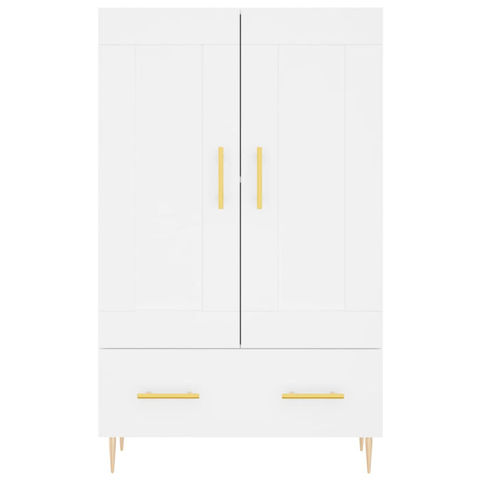 Credenza-Buffet-Armadio da cucina Bianca 69,5x31x115 cm in Legno Multistrato
