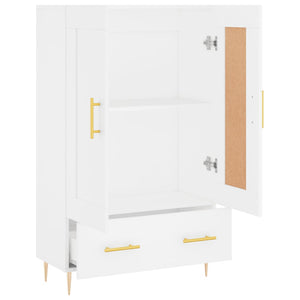 Credenza cassettiera mobile contenitore organizer cucina soggiorno salotto alto 695 x 31 x 115 cm legno ingegnerizzato bianco 02_0032503