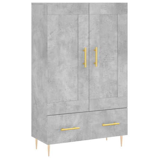vidaXL Credenza Grigio Cemento 69,5x31x115 cm in Legno Multistrato