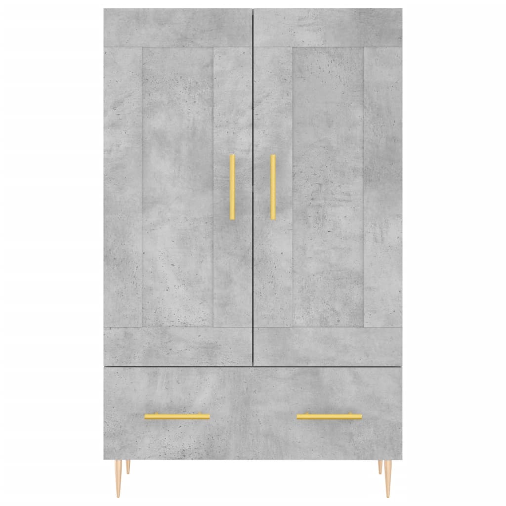 Credenza cassettiera mobile contenitore organizer cucina soggiorno salotto alto 695 x 31 x 115 cm legno ingegnerizzato grigio 02_0034466