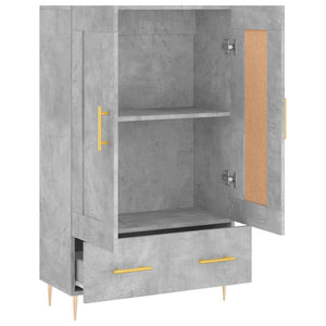 Credenza cassettiera mobile contenitore organizer cucina soggiorno salotto alto 695 x 31 x 115 cm legno ingegnerizzato grigio 02_0034466