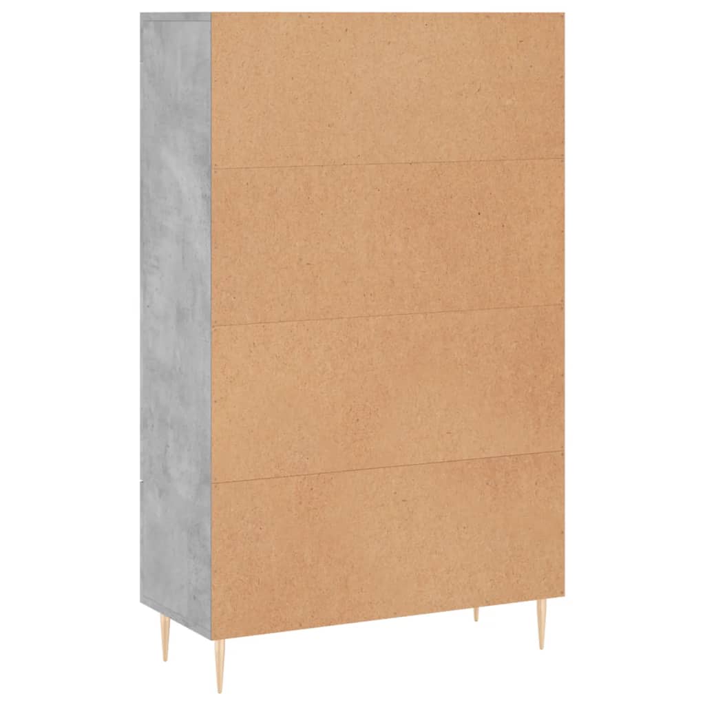 Credenza cassettiera mobile contenitore organizer cucina soggiorno salotto alto 695 x 31 x 115 cm legno ingegnerizzato grigio 02_0034466