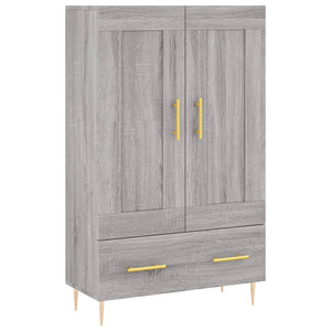 Credenza Grigio Sonoma 69,5x31x115 cm in Legno Multistrato 830314