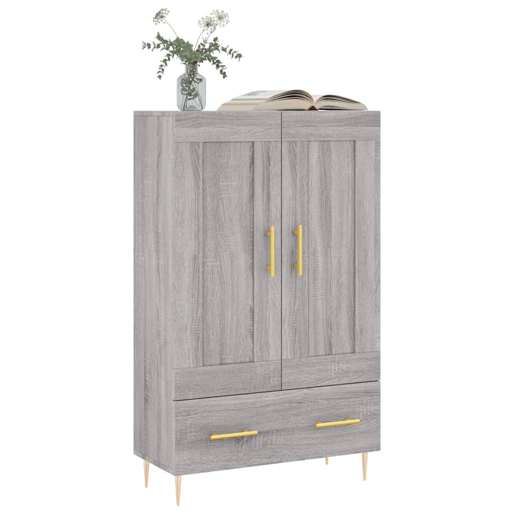 Credenza Grigio Sonoma 69,5x31x115 cm in Legno Multistrato 830314