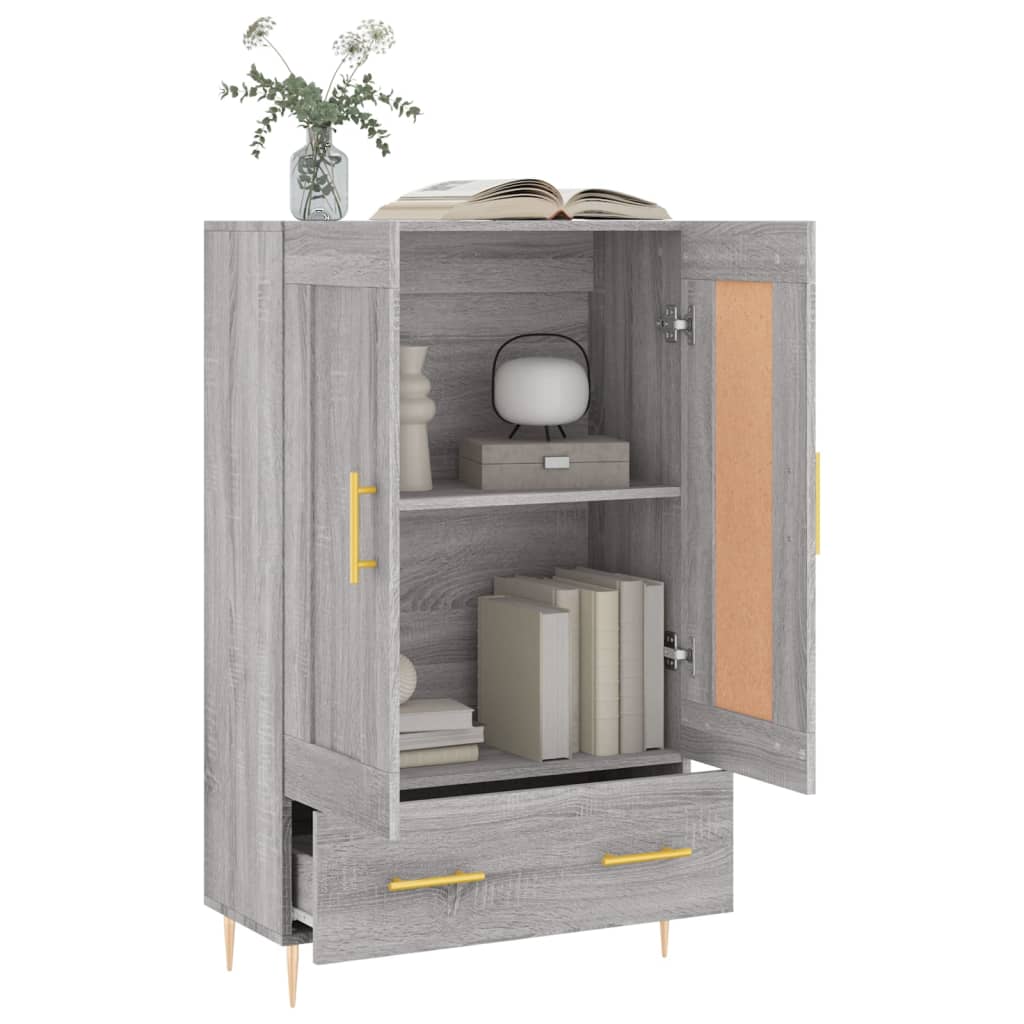 Credenza Grigio Sonoma 69,5x31x115 cm in Legno Multistrato 830314