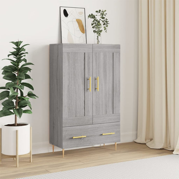 Credenza Grigio Sonoma 69,5x31x115 cm in Legno Multistrato 830314