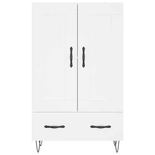 Credenza cassettiera mobile contenitore organizer cucina soggiorno salotto alto 695 x 31 x 115 cm legno ingegnerizzato bianco 02_0032510