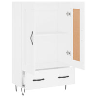 Credenza cassettiera mobile contenitore organizer cucina soggiorno salotto alto 695 x 31 x 115 cm legno ingegnerizzato bianco 02_0032510