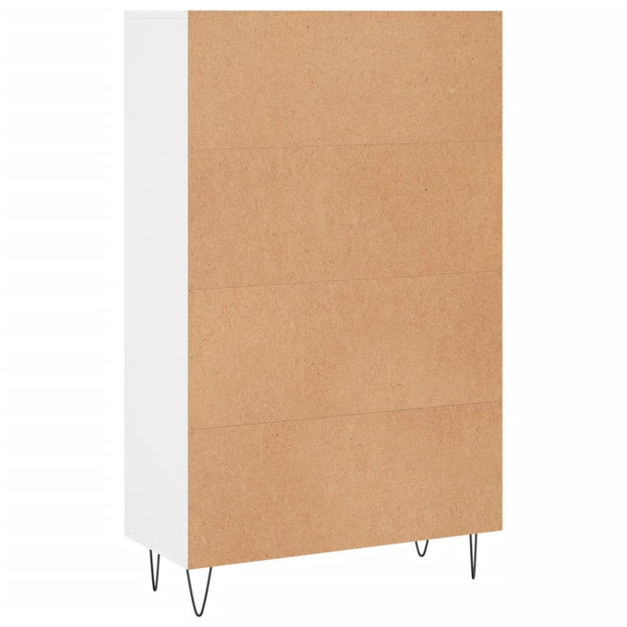 Credenza cassettiera mobile contenitore organizer cucina soggiorno salotto alto 695 x 31 x 115 cm legno ingegnerizzato bianco 02_0032510