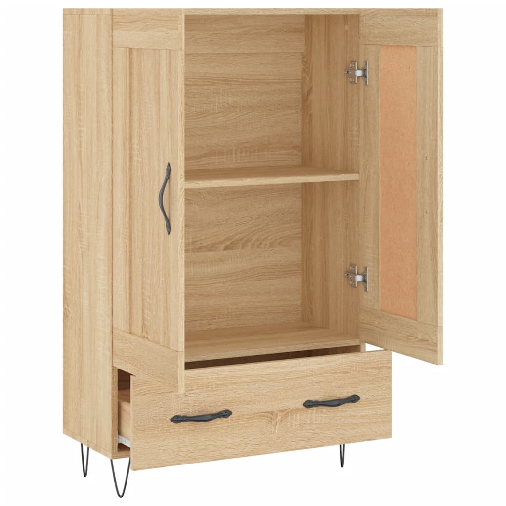 Credenza cassettiera mobile contenitore organizer cucina soggiorno salotto alto sonoma 695 x 31 x 115 cm legno ingegnerizzato marrone 02_0034089