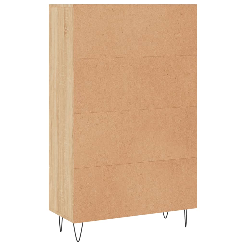 Credenza cassettiera mobile contenitore organizer cucina soggiorno salotto alto sonoma 695 x 31 x 115 cm legno ingegnerizzato marrone 02_0034089