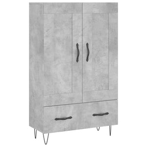 Credenza Grigio Cemento 69,5x31x115 cm in Legno Multistrato 830320