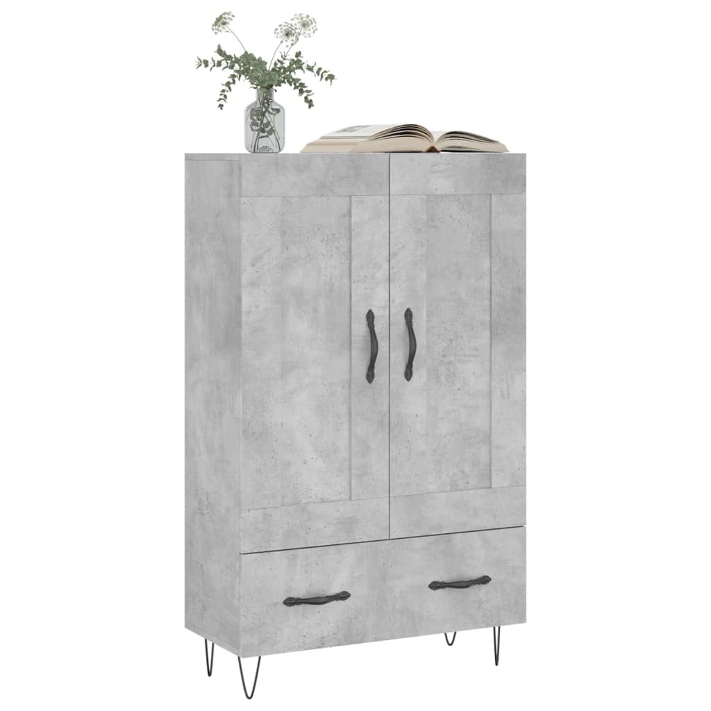 Credenza Grigio Cemento 69,5x31x115 cm in Legno Multistrato 830320