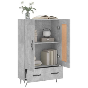 Credenza Grigio Cemento 69,5x31x115 cm in Legno Multistrato 830320