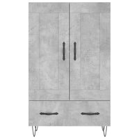 Credenza Grigio Cemento 69,5x31x115 cm in Legno Multistrato 830320
