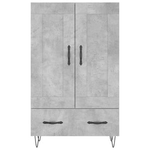 Credenza Grigio Cemento 69,5x31x115 cm in Legno Multistrato 830320