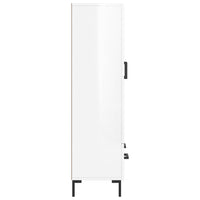 Credenza Bianco Lucido 69,5x31x115 cm in Legno Multistrato 830326