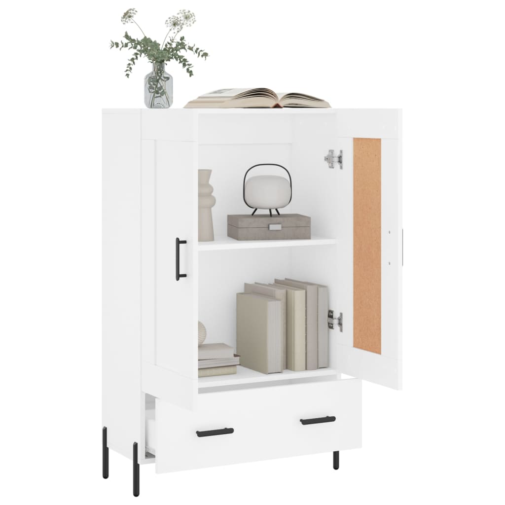 Credenza Bianca 69,5x31x115 cm in Legno Multistrato 830332