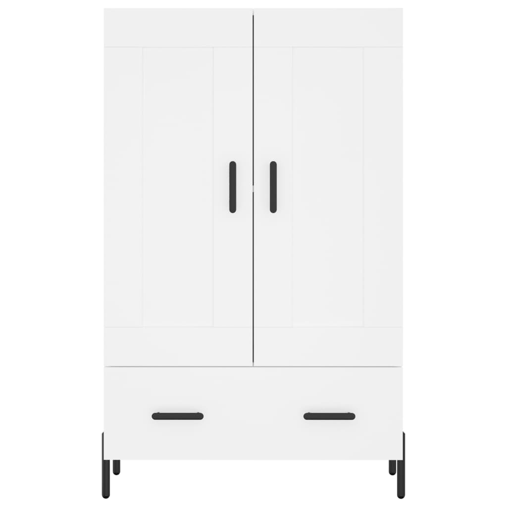 Credenza-Buffet-Armadio da cucina Bianca 69,5x31x115 cm in Legno Multistrato 385643