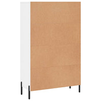 Credenza Bianco Lucido 69,5x31x115 cm in Legno Multistrato 830334