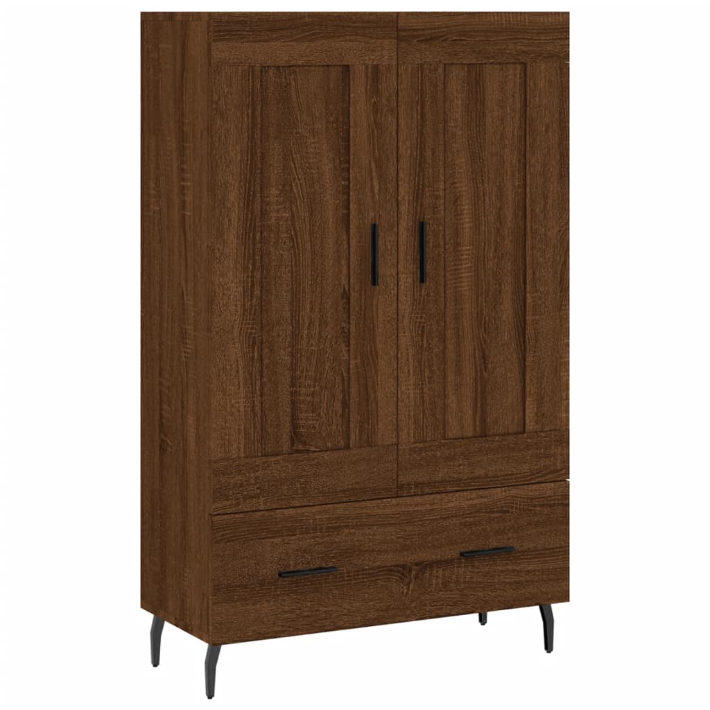 Credenza Rovere Marrone 69,5x31x115 cm in Legno Multistrato 830347