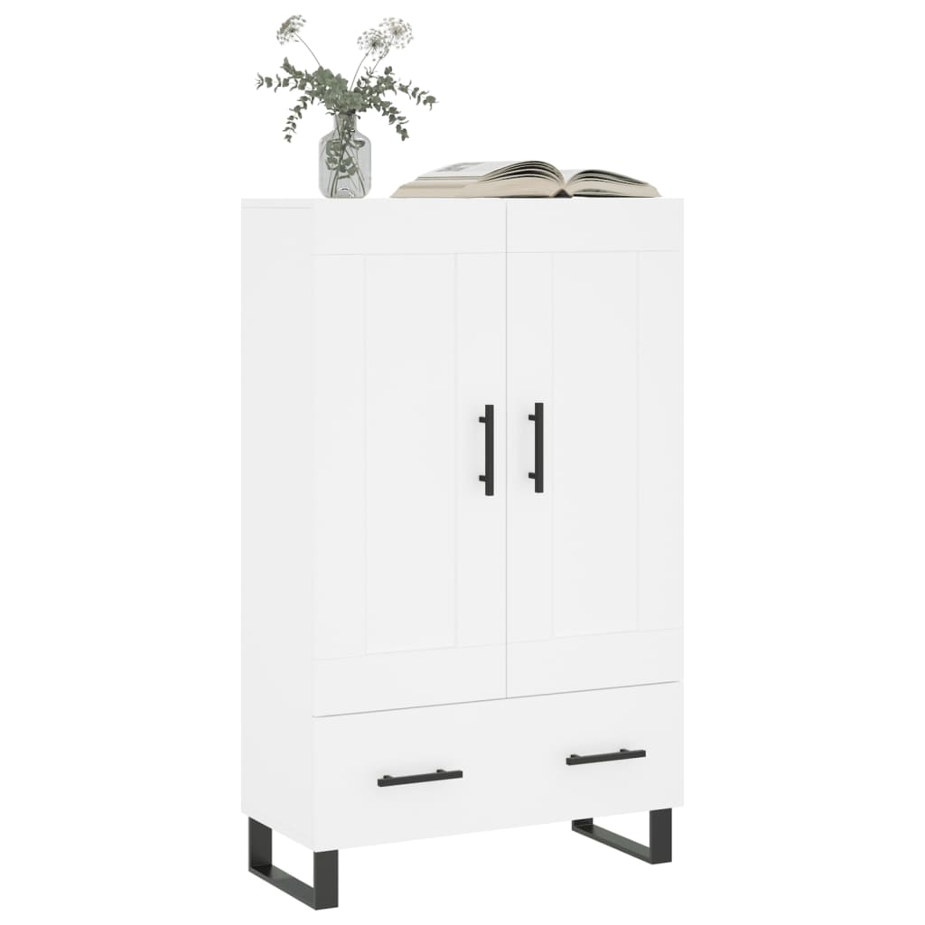 Credenza-Buffet-Armadio da cucina Bianca 69,5x31x115 cm in Legno Multistrato 338935