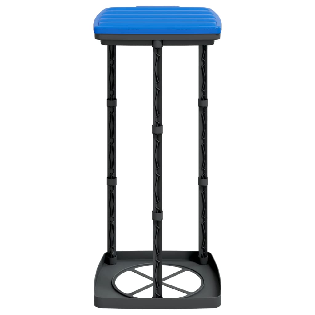 Porta Sacchi Spazzatura 2 pz Nero e Blu 60 L in PP 154979