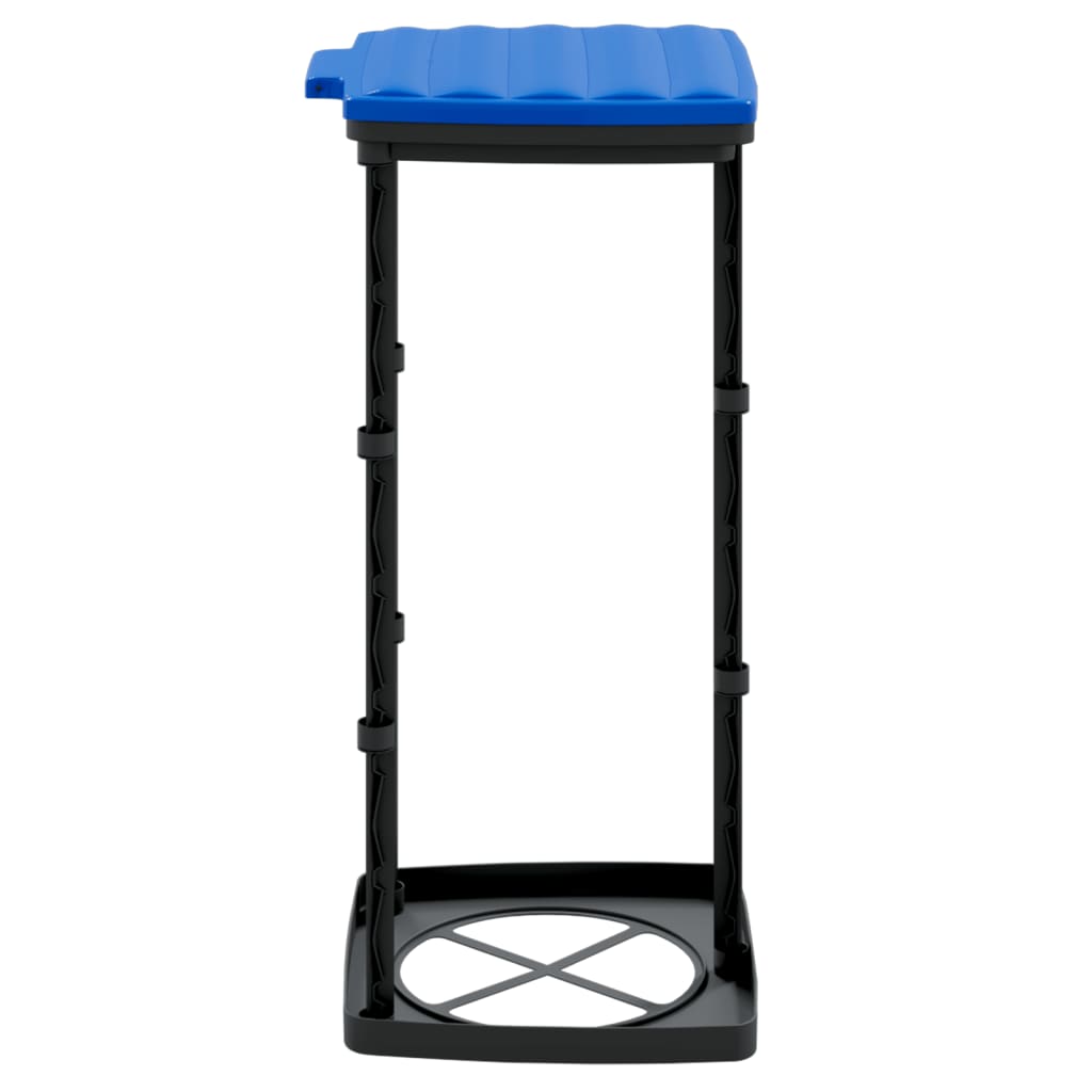 Porta Sacchi Spazzatura 2 pz Nero e Blu 60 L in PP 154979