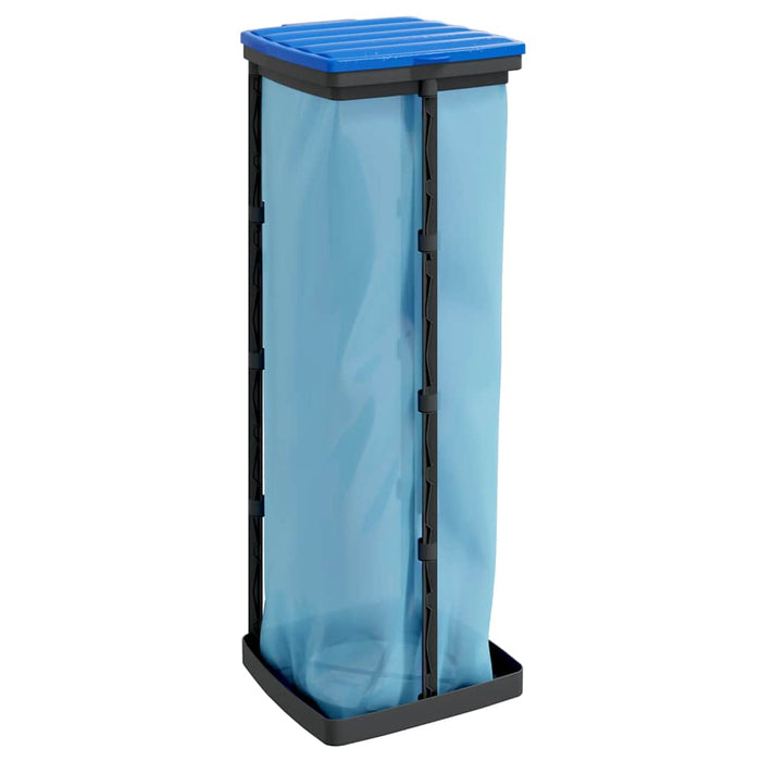 Porta Sacchi Spazzatura 2 pz Nero e Blu 120 L in PP 154980