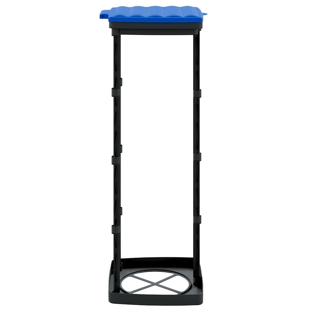 Porta Sacchi Spazzatura 2 pz Nero e Blu 120 L in PP 154980