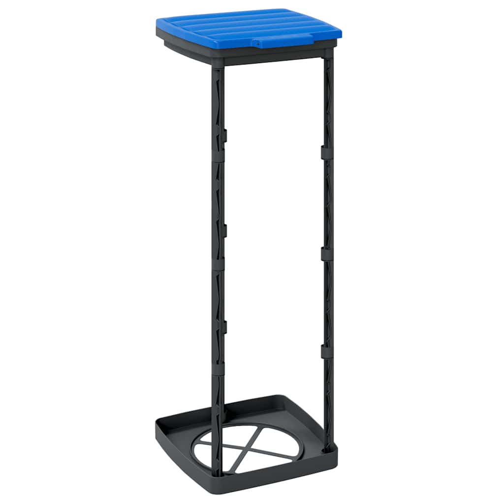 Porta Sacchi Spazzatura 2 pz Nero e Blu 120 L in PP 154980