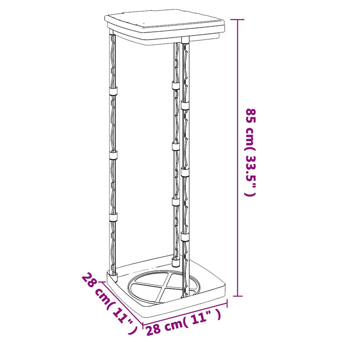 Porta Sacchi Spazzatura 2 pz Nero e Blu 120 L in PP 154980