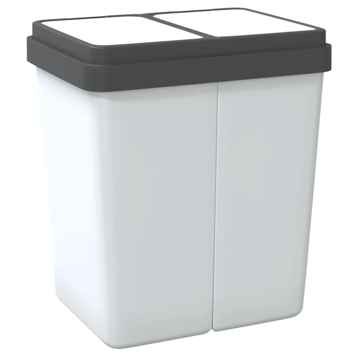 Cestino Doppio Bianco 2x25 L 154981