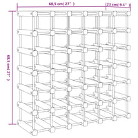 Portabottiglie Vino 42 Bottiglie 68,5x23x68,5 cm Massello Pino 353752