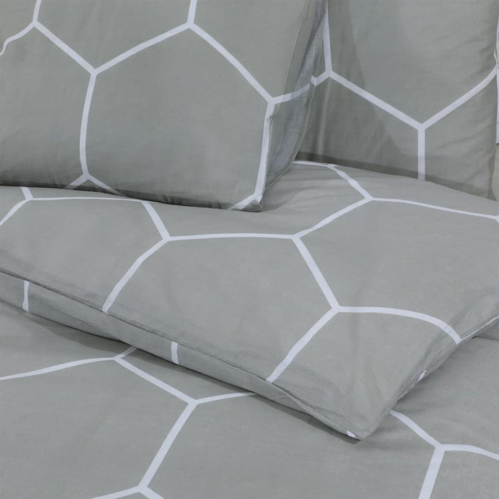 Set Copripiumino Grigio 225x220 cm in Cotone 136460