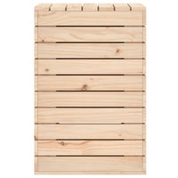 Cesto per Bucato 44x44x66 cm Legno Massello Pino 832317