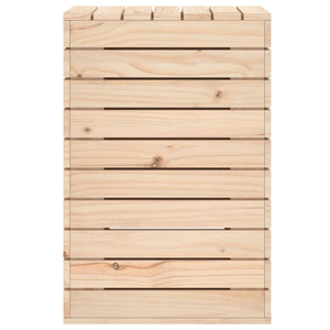 Cesto per Bucato 44x44x66 cm Legno Massello Pino 832317