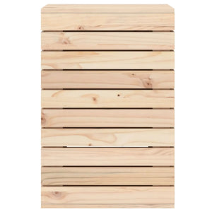 Cesto per Bucato 44x44x66 cm Legno Massello Pino 832317