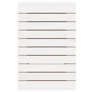 Cesto per Bucato Bianco 44x44x66 cm Legno Massello Pino 832318