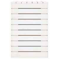 Cesto per Bucato Bianco 88,5x44x66 cm Legno Massello Pino