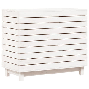 Cesto per Bucato Bianco 88,5x44x76 cm Legno Massello Pinocod mxl 107605