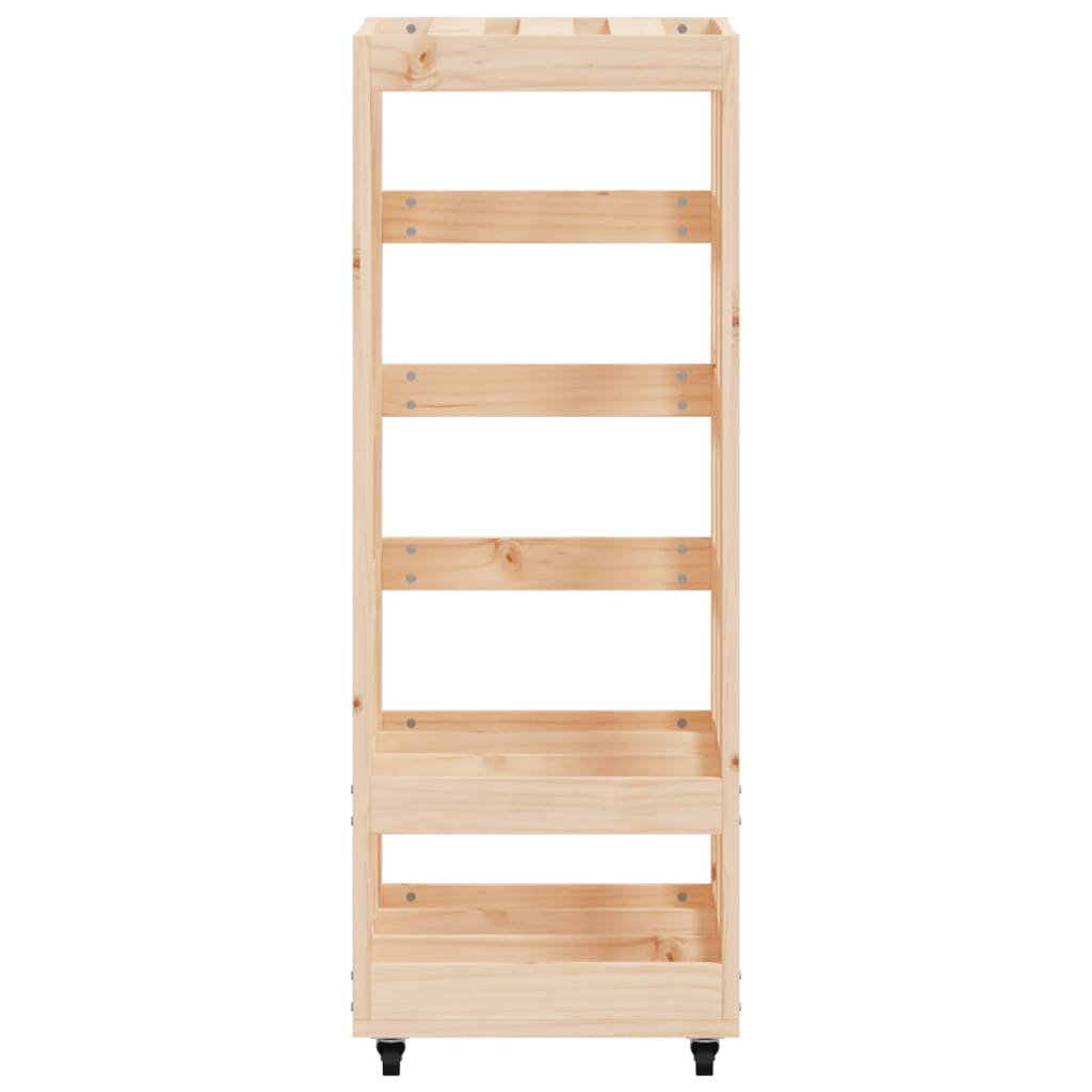 Portalegna con Ruote-Scaffale per Legna 40x49x110 cm Legno Massello di Pino