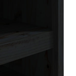 Mobile da Cucina da Esterno-Armadio da cucina Nero 106x55x64 cm Legno Massello di Pino