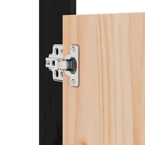 Ante da Cucina da Esterno 2pz Nere 50x9x82cm Legno Massello di Pino 832362