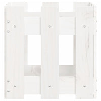 Fioriera Giardino a Recinzione Bianco 30x30x30 cm Massello Pino 832443