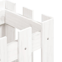 Fioriera Giardino a Recinzione Bianco 30x30x30 cm Massello Pino 832443