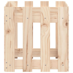 Fioriera Giardino Design a Recinzione 40x40x40 cm Massello Pino 832447