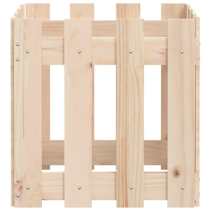 Fioriera Giardino Design a Recinzione 40x40x40 cm Massello Pino 832447